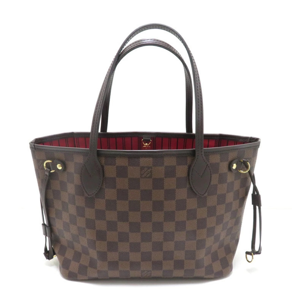 LOUIS VUITTON Neverfull Damier Handbag Canvas Brown